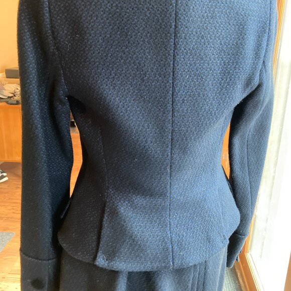 NEW, NEVER WORN-Philippe Adec Wool Blend Jacket Navy/Black Geometric Print Sz 2 - Picture 6 of 9